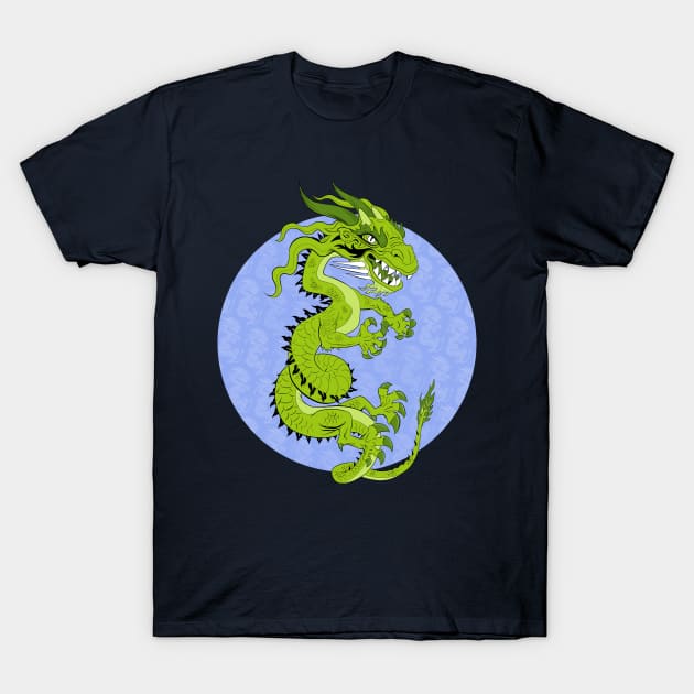 Green Dragon T-Shirt by cartoonasaurus